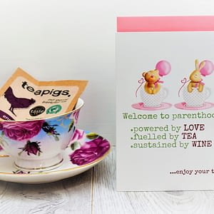 new baby card for tea lovers