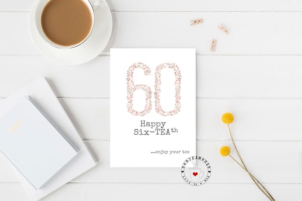 60th tea lovers card