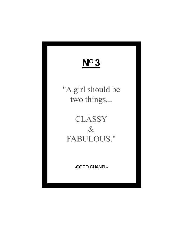 coco chanel quote card