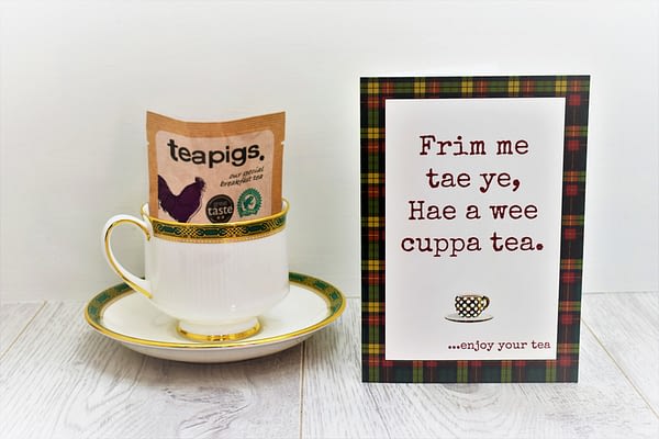 scottish tea card