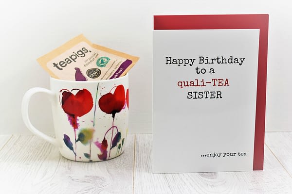 Tea Lovers Birthday Card for sisters
